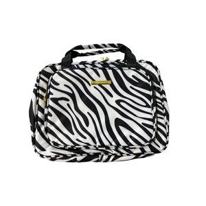 Joy Light and Chic World Traveler Bag Toiletry Case Black White Safari Organizer